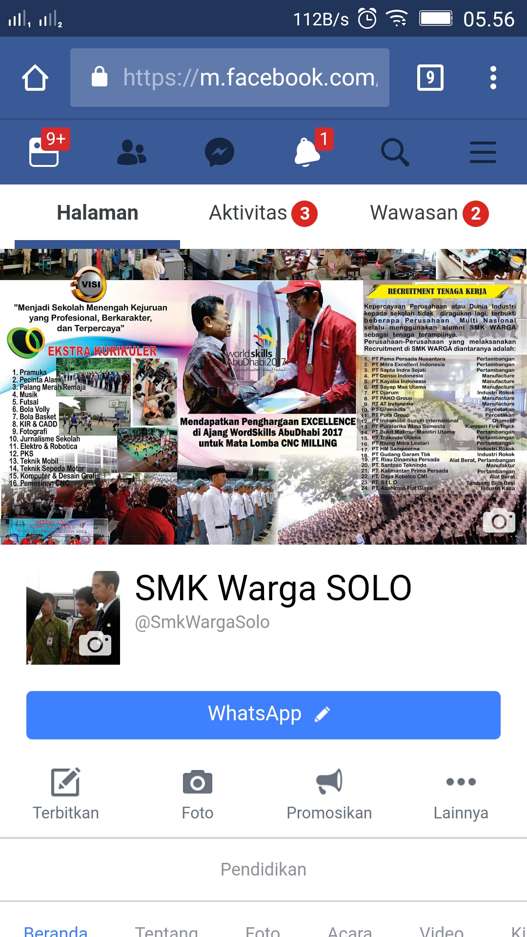 Facebook @SmkWargaSolo