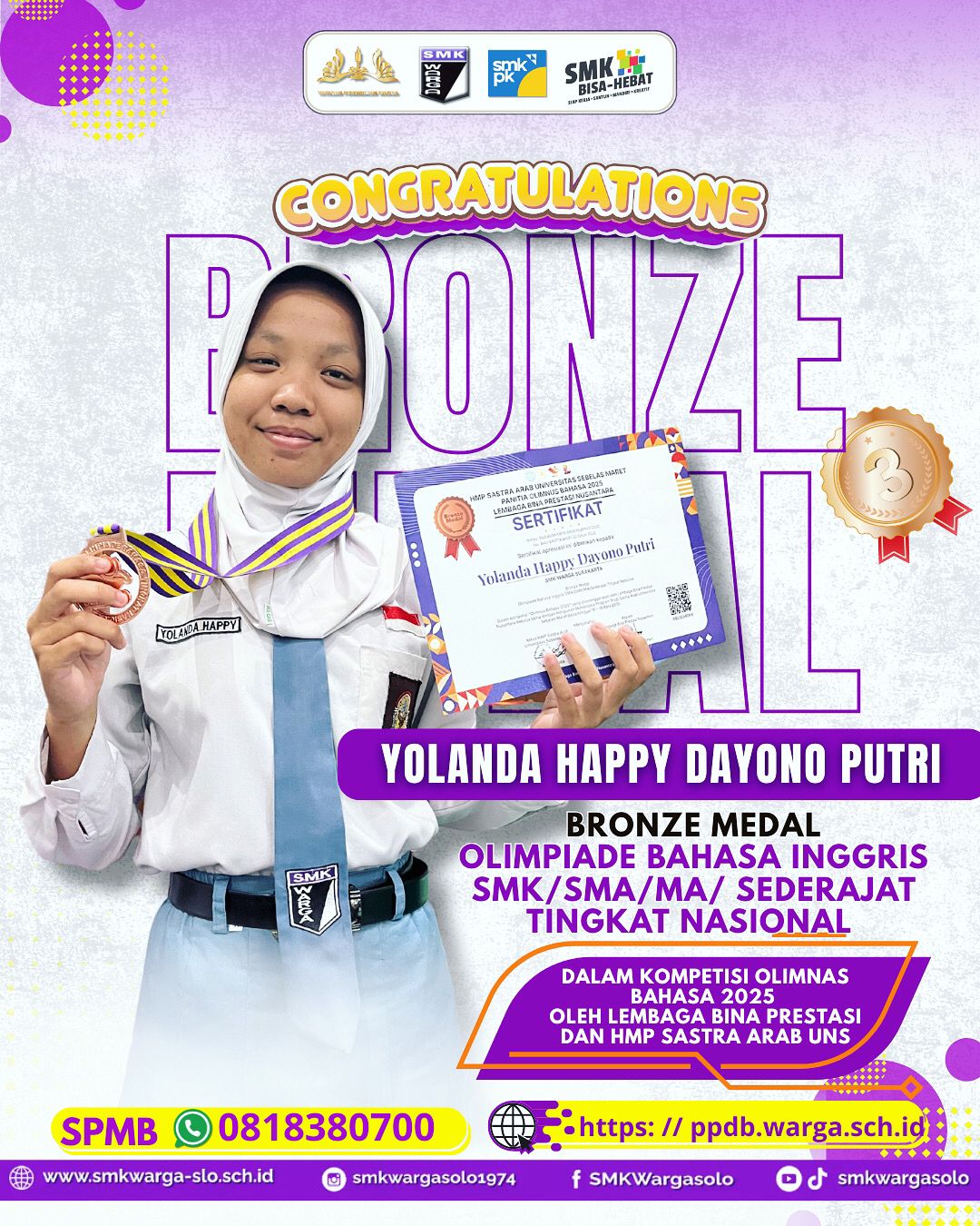 juara lompiade bahasa inggris bronze