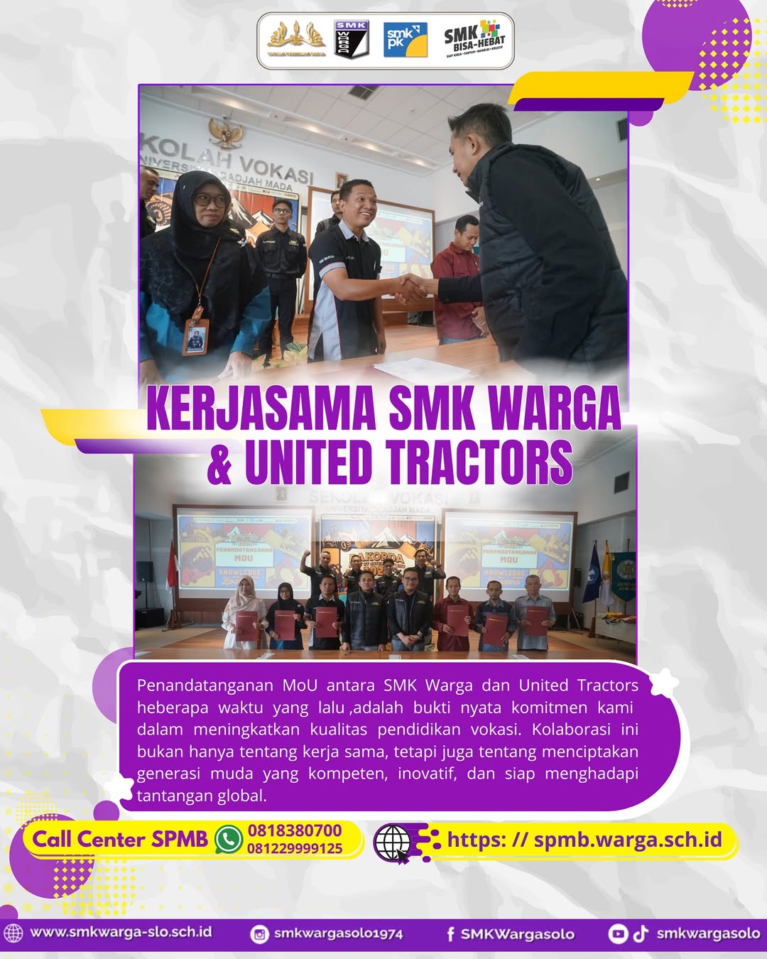 kerjasama smk warga & united tractors