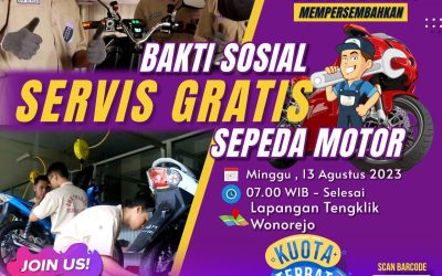 BAKTI SOSIAL SERVIS GRATIS SEPEDA MOTOR