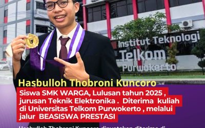 Siswa SMK Warga diterima di Program Studi S1 Teknik Elektro Kampus Purwokerto